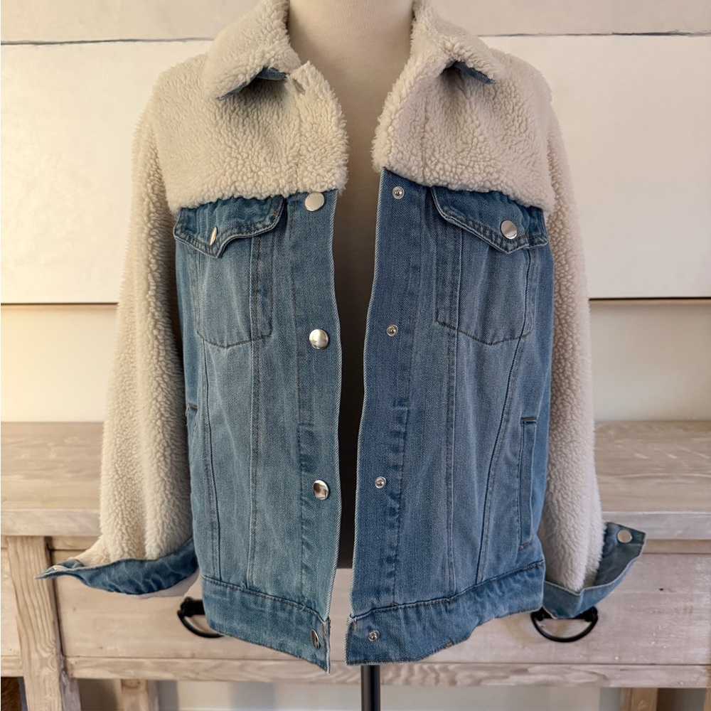 NEW Denim and Sherpa Jacket